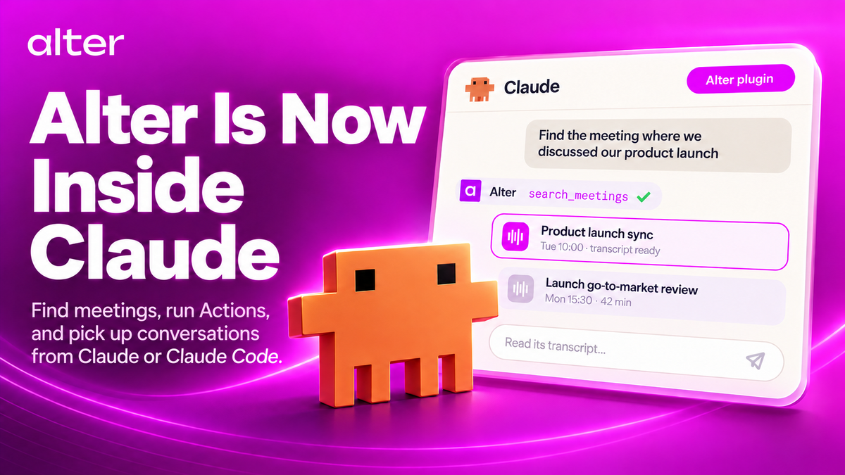 Manage Alter in Claude App and Claude Code